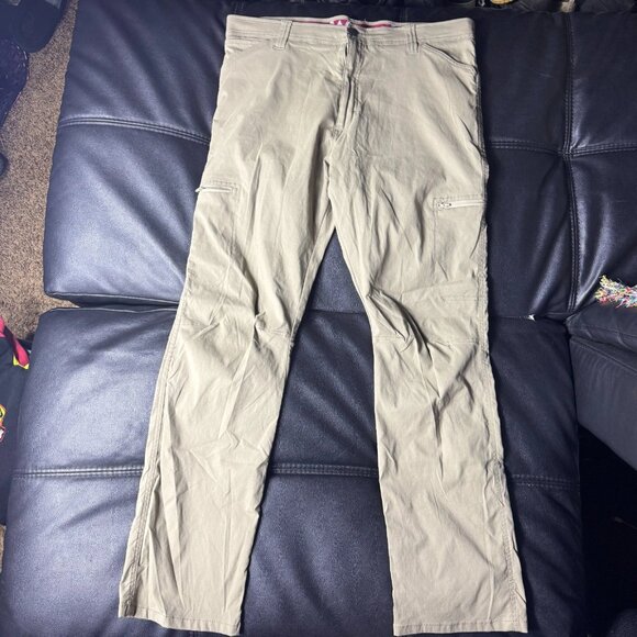 Wrangler Men's Pants Khaki Stretch Outdoor Trail Hiking Performance 38/32 - Picture 3 of 15
